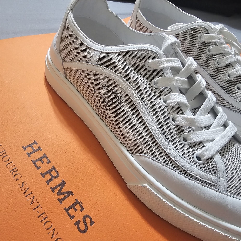 HERMES GET Sneakers Men's SIZE 44 New - Picture 3 of 12